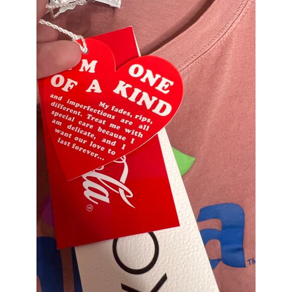 Wildfox x Coca-Cola Fanta Grape Alhambra T Shirt Pigment Ash Rose Women's M NWT - Picture 4 of 5